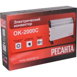 Конвектор РЕСАНТА ОК-2000С (стич) [67/4/8] 2,0 кВт., напряжение сети 220-230 В, 50 Гц }